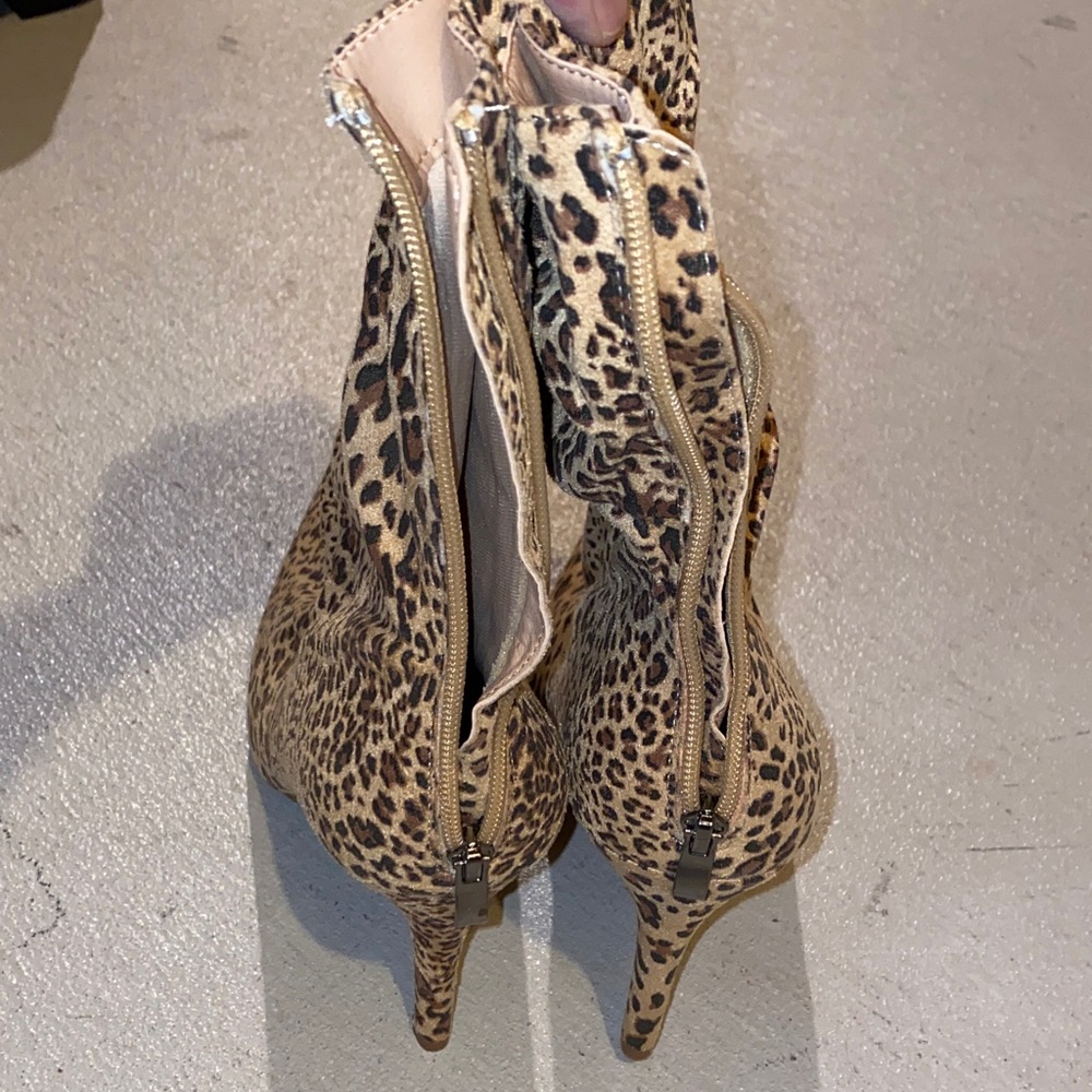 Leopard Print Women's Boots - Picture 2 of 5